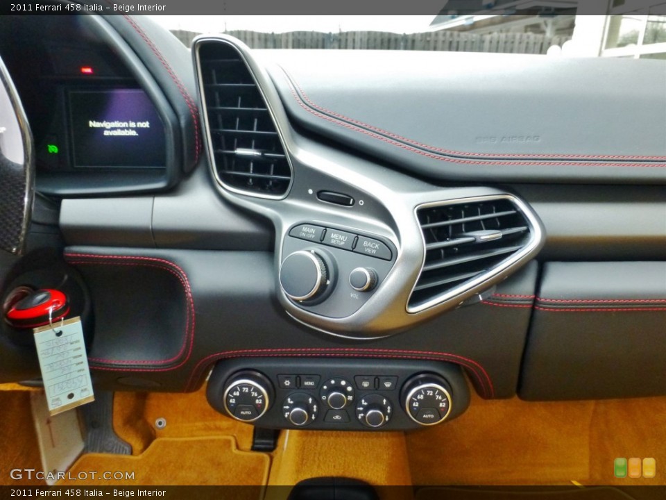 Beige Interior Controls for the 2011 Ferrari 458 Italia #99669211