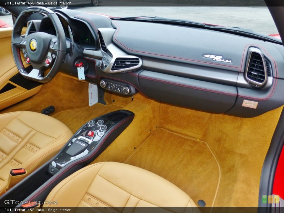 Beige Interior Dashboard for the 2011 Ferrari 458 Italia #99669234