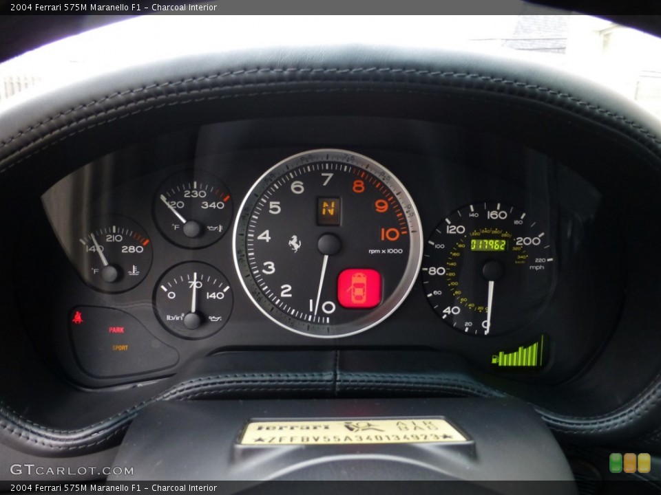 Charcoal Interior Gauges for the 2004 Ferrari 575M Maranello F1 #99669634