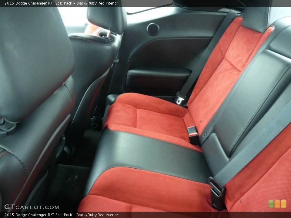 Black/Ruby Red Interior Rear Seat for the 2015 Dodge Challenger R/T Scat Pack #99681830