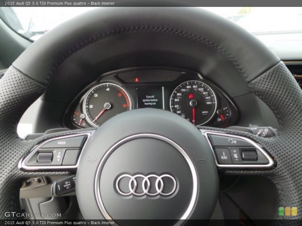 Black Interior Steering Wheel for the 2015 Audi Q5 3.0 TDI Premium Plus quattro #99700859