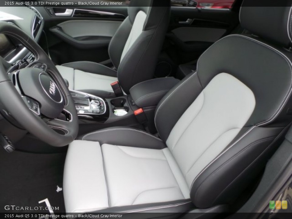 Black/Cloud Gray 2015 Audi Q5 Interiors