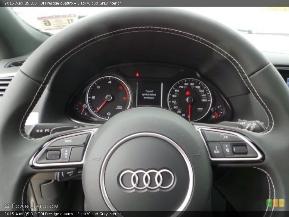 Black/Cloud Gray Interior Steering Wheel for the 2015 Audi Q5 3.0 TDI Prestige quattro #99701543