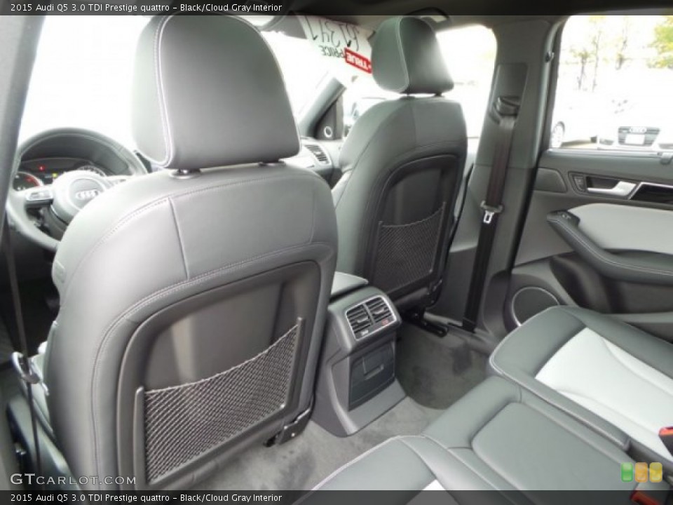 Black/Cloud Gray Interior Rear Seat for the 2015 Audi Q5 3.0 TDI Prestige quattro #99701595