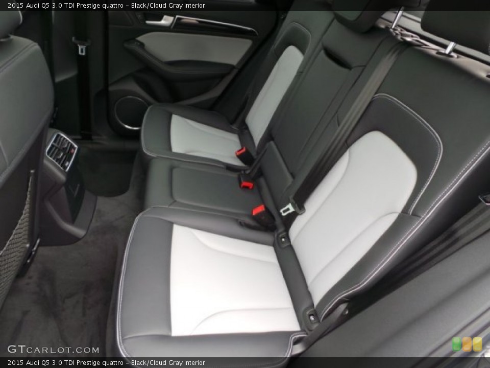 Black/Cloud Gray Interior Rear Seat for the 2015 Audi Q5 3.0 TDI Prestige quattro #99701612