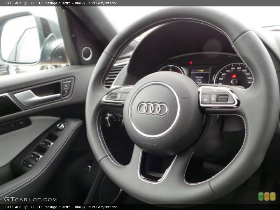 Black/Cloud Gray Interior Steering Wheel for the 2015 Audi Q5 3.0 TDI Prestige quattro #99701651