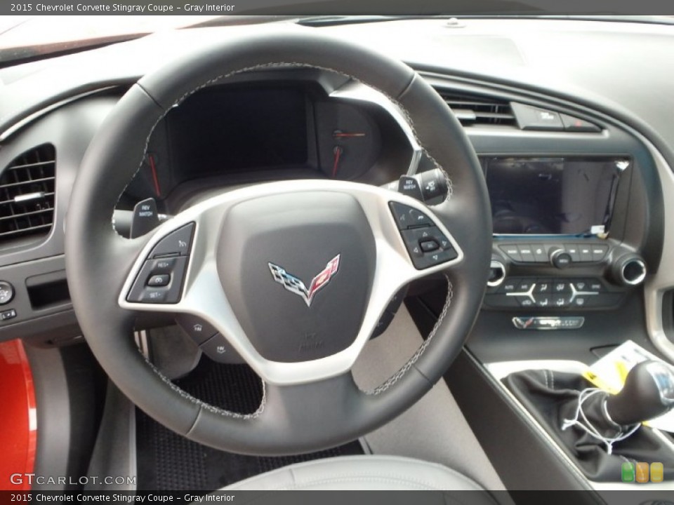 Gray Interior Steering Wheel for the 2015 Chevrolet Corvette Stingray Coupe #99705725