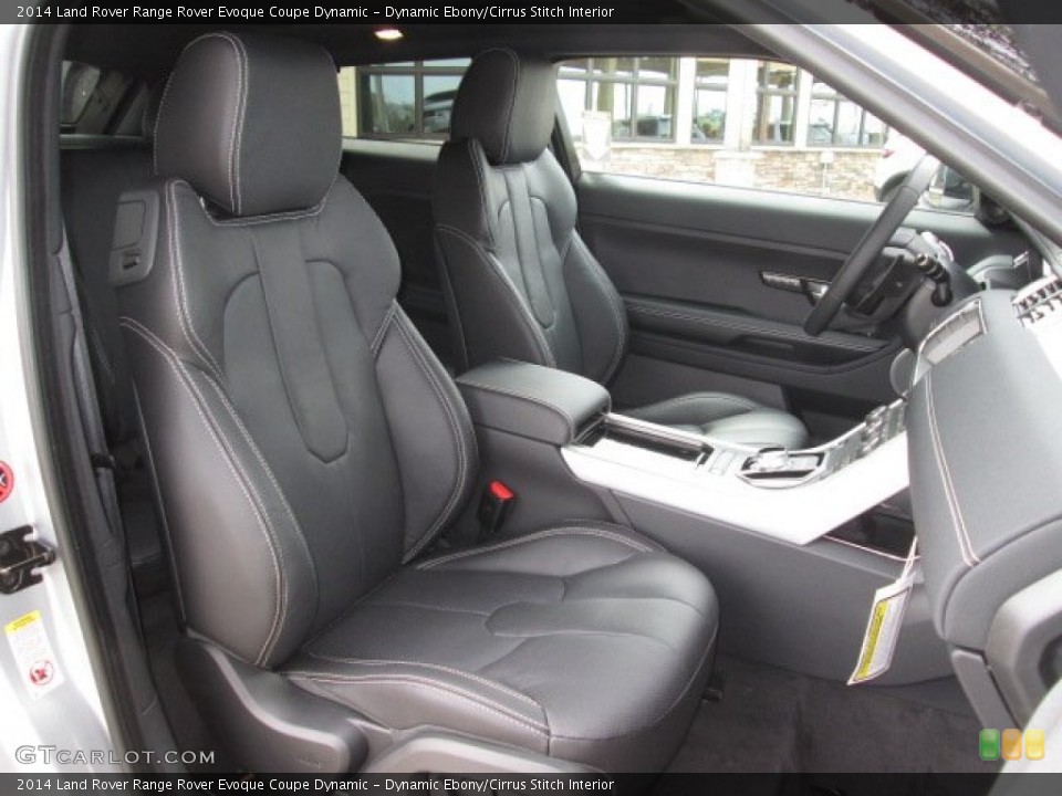 Dynamic Ebony/Cirrus Stitch Interior Front Seat for the 2014 Land Rover Range Rover Evoque Coupe Dynamic #99707174