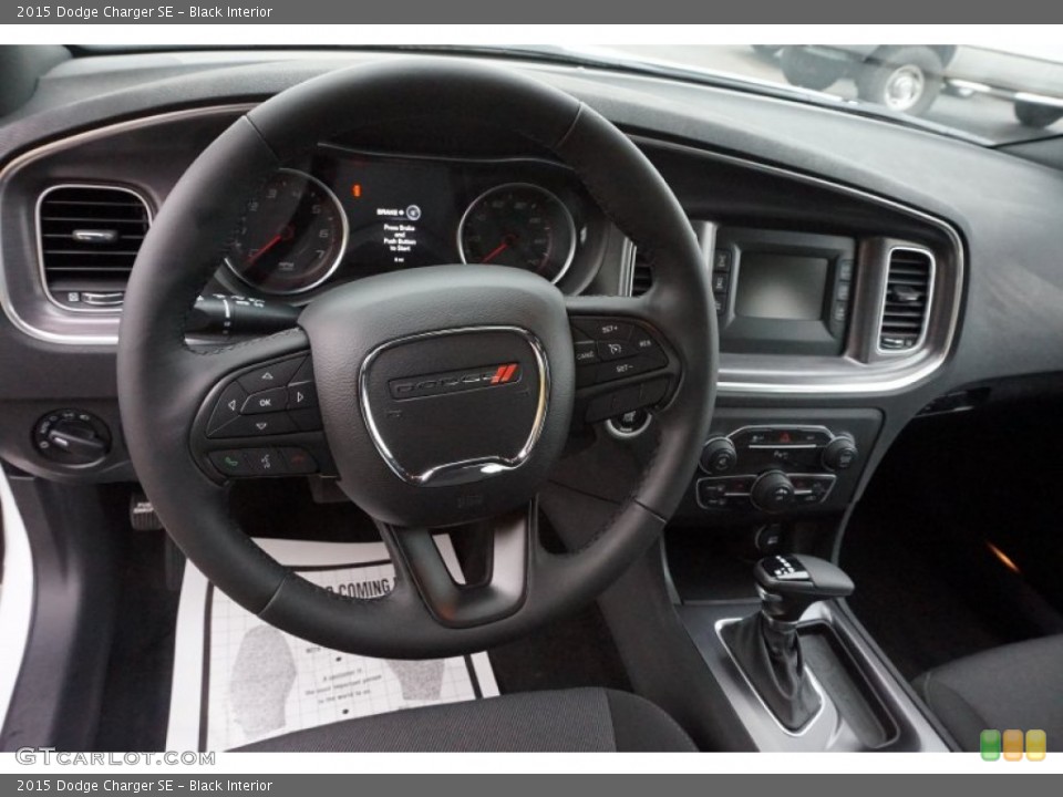 Black Interior Steering Wheel for the 2015 Dodge Charger SE #99709676