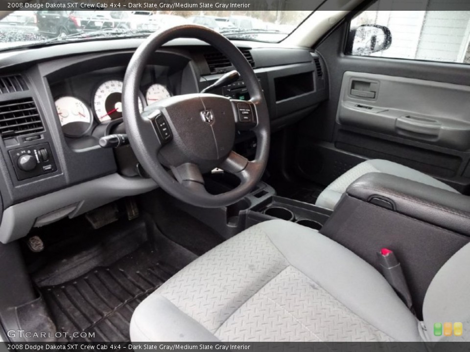Dark Slate Gray/Medium Slate Gray Interior Prime Interior for the 2008 Dodge Dakota SXT Crew Cab 4x4 #99718801