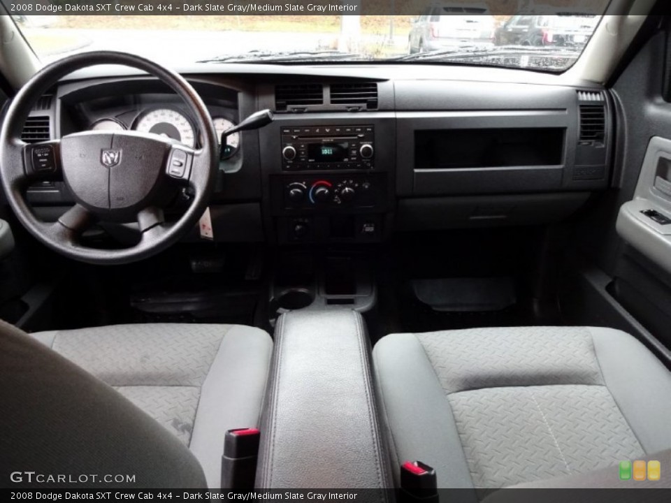Dark Slate Gray/Medium Slate Gray Interior Dashboard for the 2008 Dodge Dakota SXT Crew Cab 4x4 #99718822
