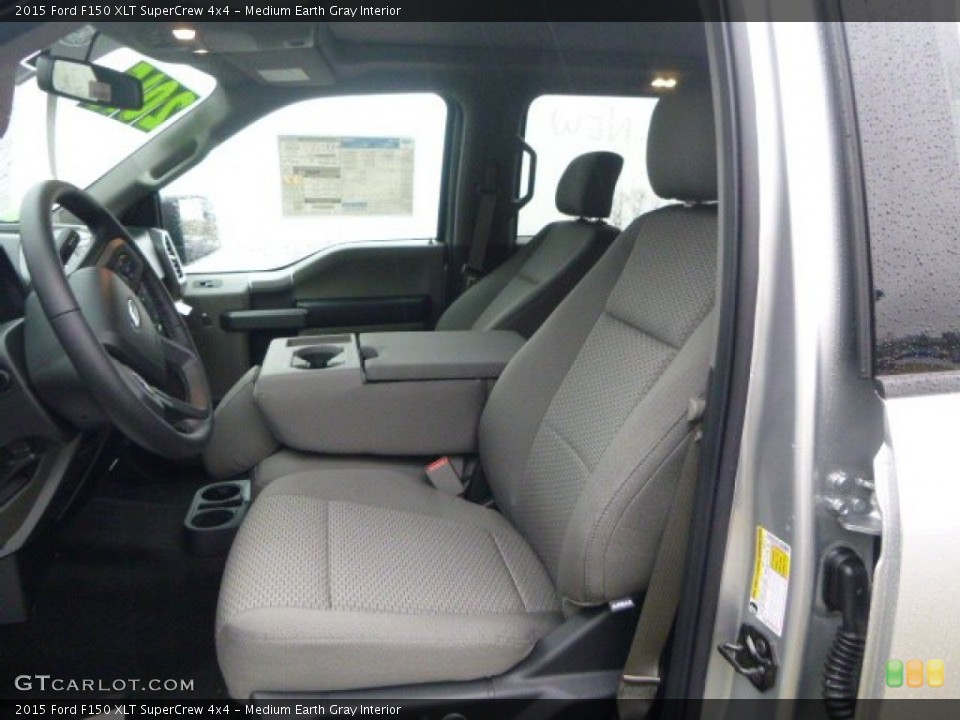 Medium Earth Gray Interior Front Seat for the 2015 Ford F150 XLT SuperCrew 4x4 #99720388