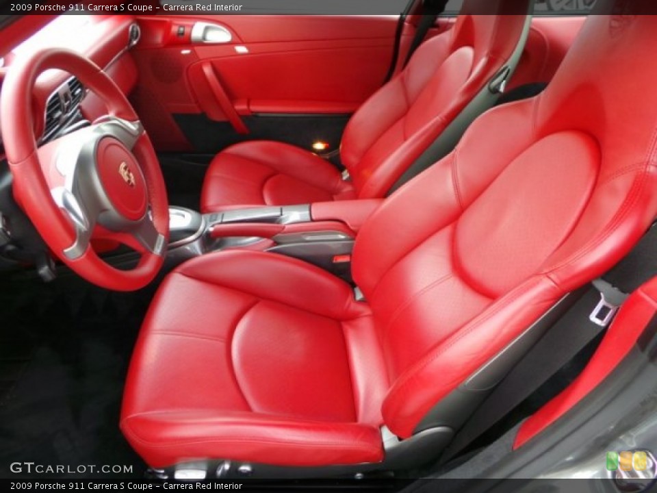 Carrera Red Interior Front Seat for the 2009 Porsche 911 Carrera S Coupe #99720430