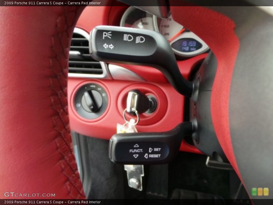 Carrera Red Interior Controls for the 2009 Porsche 911 Carrera S Coupe #99720643