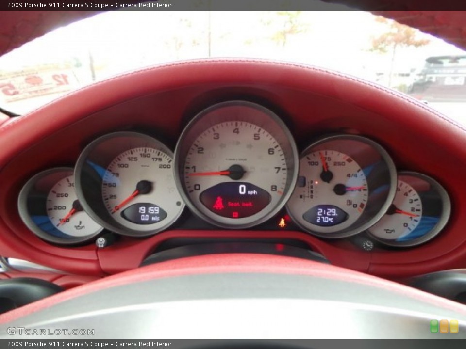 Carrera Red Interior Gauges for the 2009 Porsche 911 Carrera S Coupe #99720697