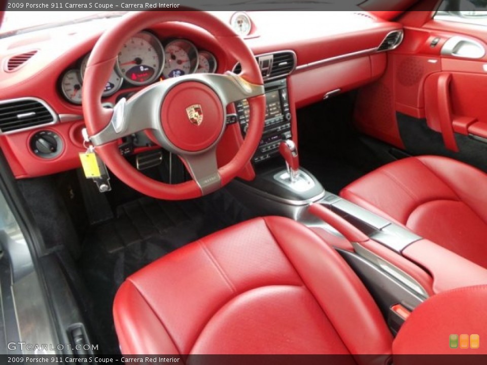 Carrera Red Interior Prime Interior for the 2009 Porsche 911 Carrera S Coupe #99720976