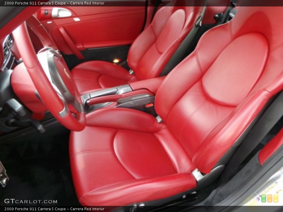 Carrera Red Interior Front Seat for the 2009 Porsche 911 Carrera S Coupe #99720994