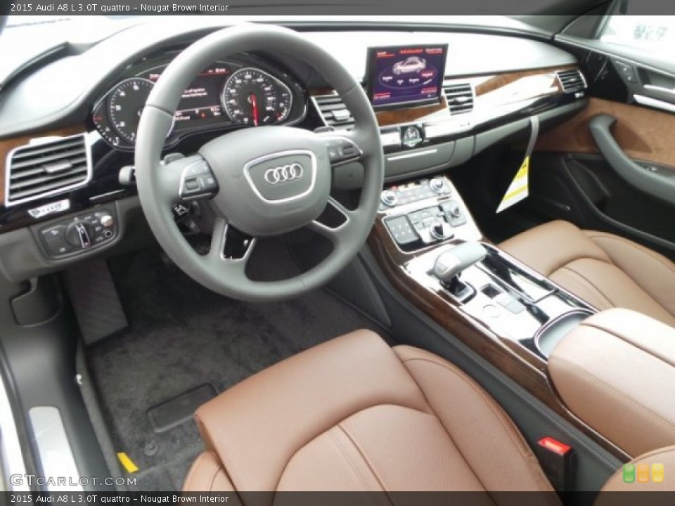 Nougat Brown Interior Photo for the 2015 Audi A8 L 3.0T quattro #99726454