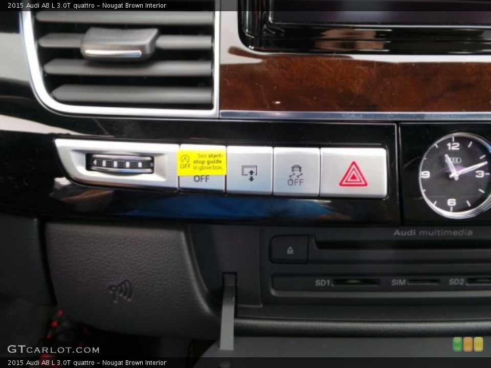 Nougat Brown Interior Controls for the 2015 Audi A8 L 3.0T quattro #99726649