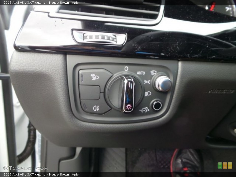 Nougat Brown Interior Controls for the 2015 Audi A8 L 3.0T quattro #99726754