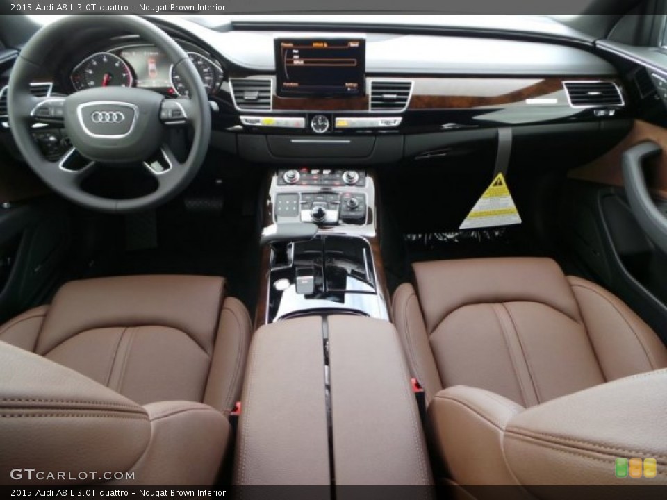 Nougat Brown Interior Dashboard for the 2015 Audi A8 L 3.0T quattro #99726871