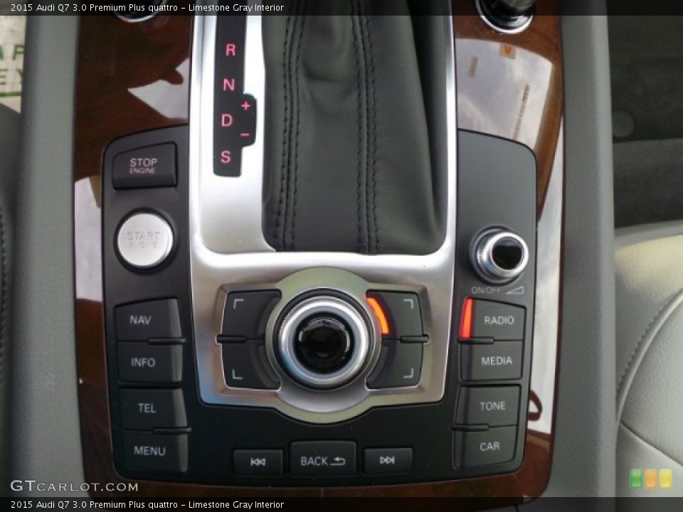 Limestone Gray Interior Controls for the 2015 Audi Q7 3.0 Premium Plus quattro #99727555