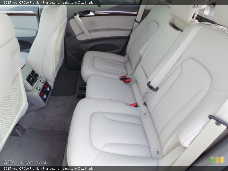 Limestone Gray Interior Rear Seat for the 2015 Audi Q7 3.0 Premium Plus quattro #99727615