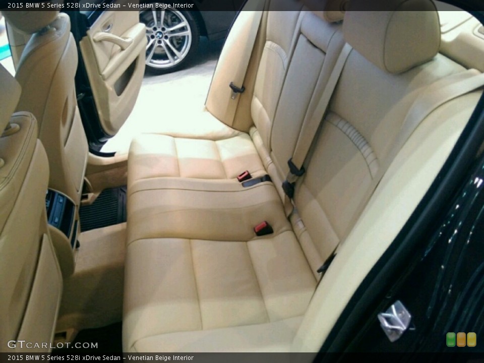 Venetian Beige Interior Rear Seat for the 2015 BMW 5 Series 528i xDrive Sedan #99728224