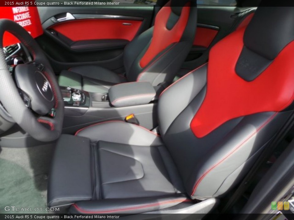 Black Perforated Milano 2015 Audi RS 5 Interiors