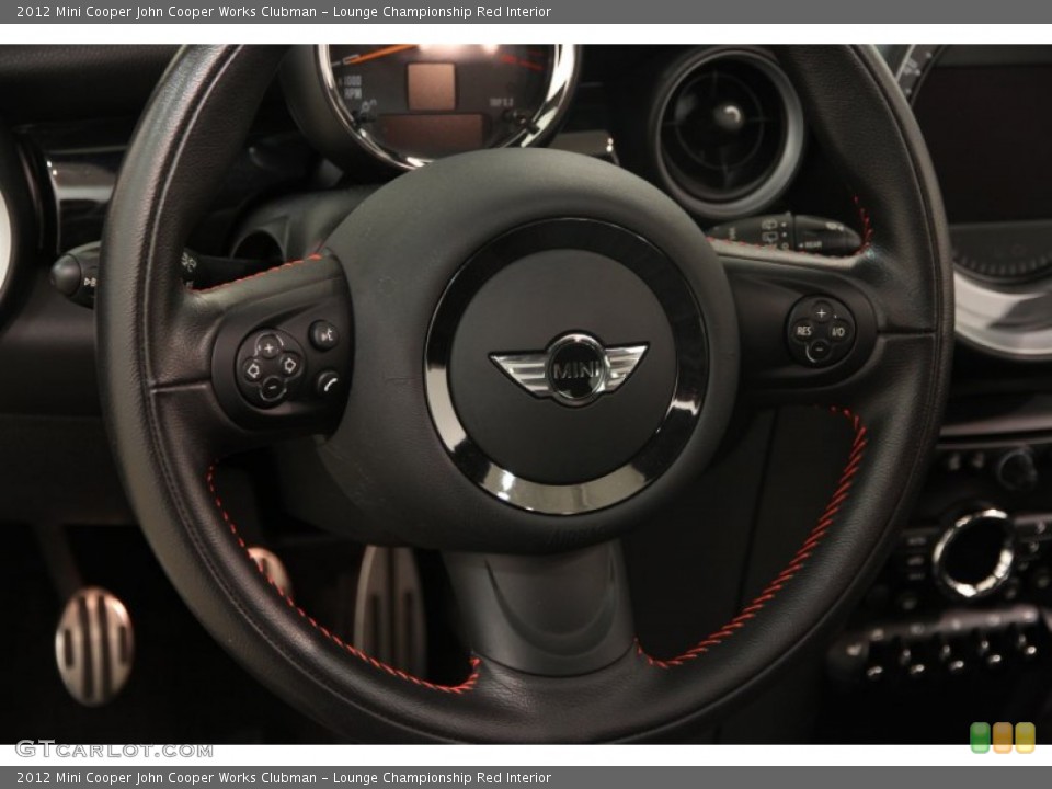 Lounge Championship Red Interior Steering Wheel for the 2012 Mini Cooper John Cooper Works Clubman #99744213