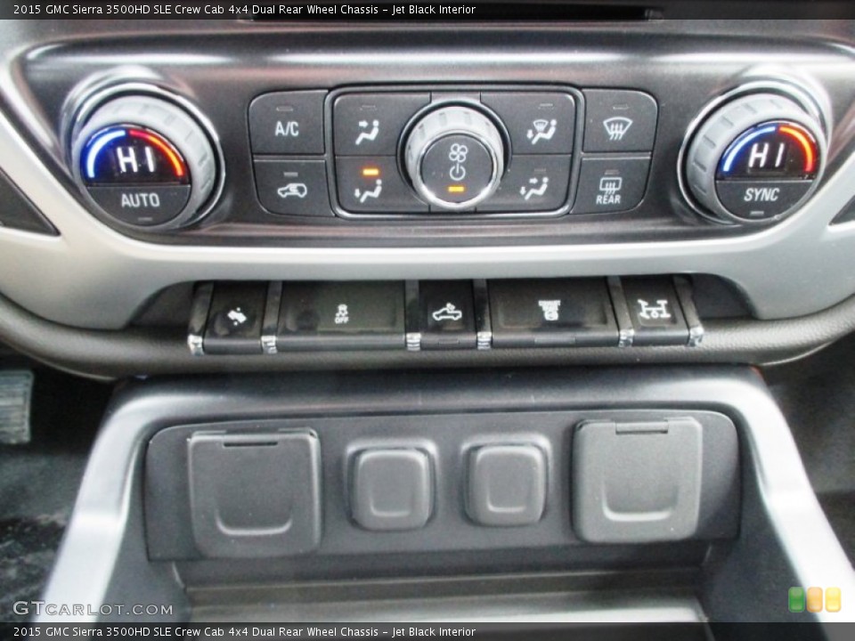 Jet Black Interior Controls for the 2015 GMC Sierra 3500HD SLE Crew Cab 4x4 Dual Rear Wheel Chassis #99750375