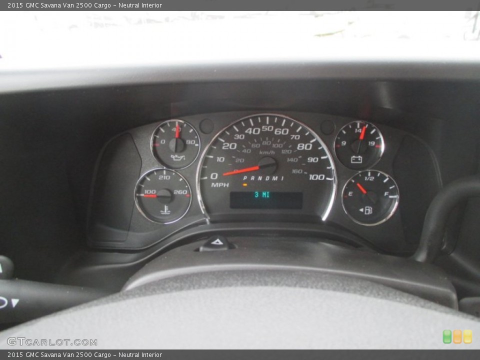 Neutral Interior Gauges for the 2015 GMC Savana Van 2500 Cargo #99751203
