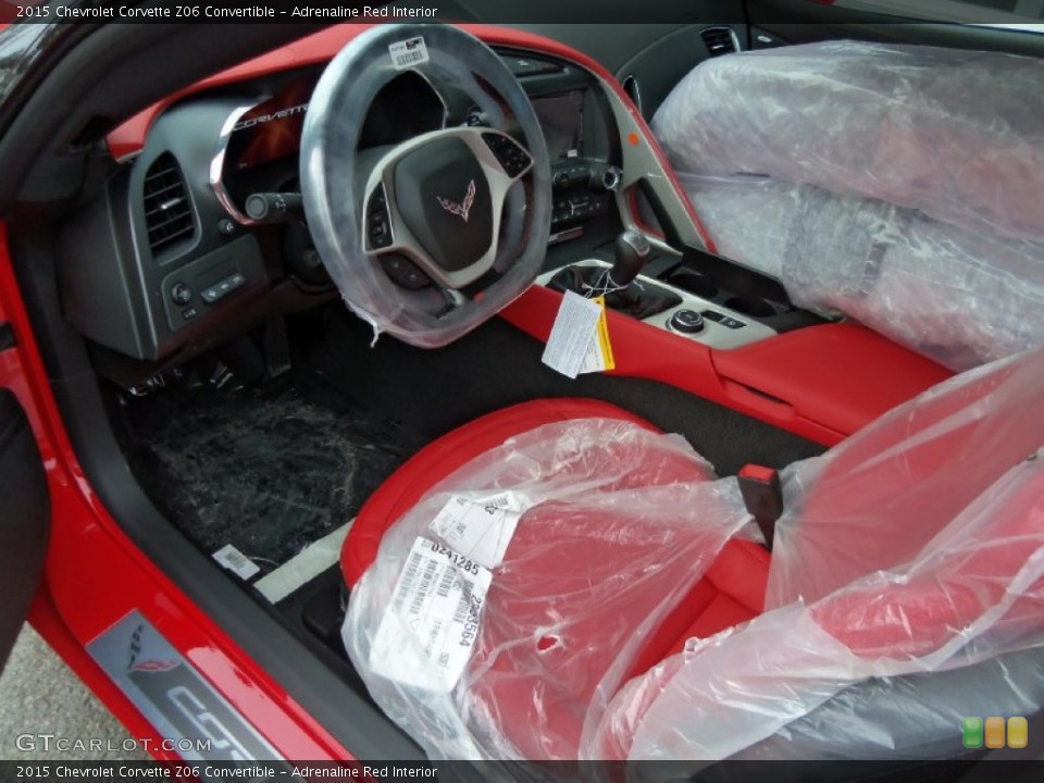 Adrenaline Red Interior Prime Interior for the 2015 Chevrolet Corvette Z06 Convertible #99756201