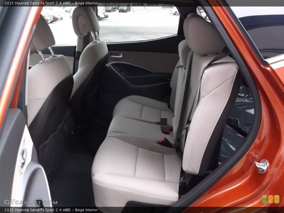 Beige Interior Rear Seat for the 2015 Hyundai Santa Fe Sport 2.4 AWD #99764073