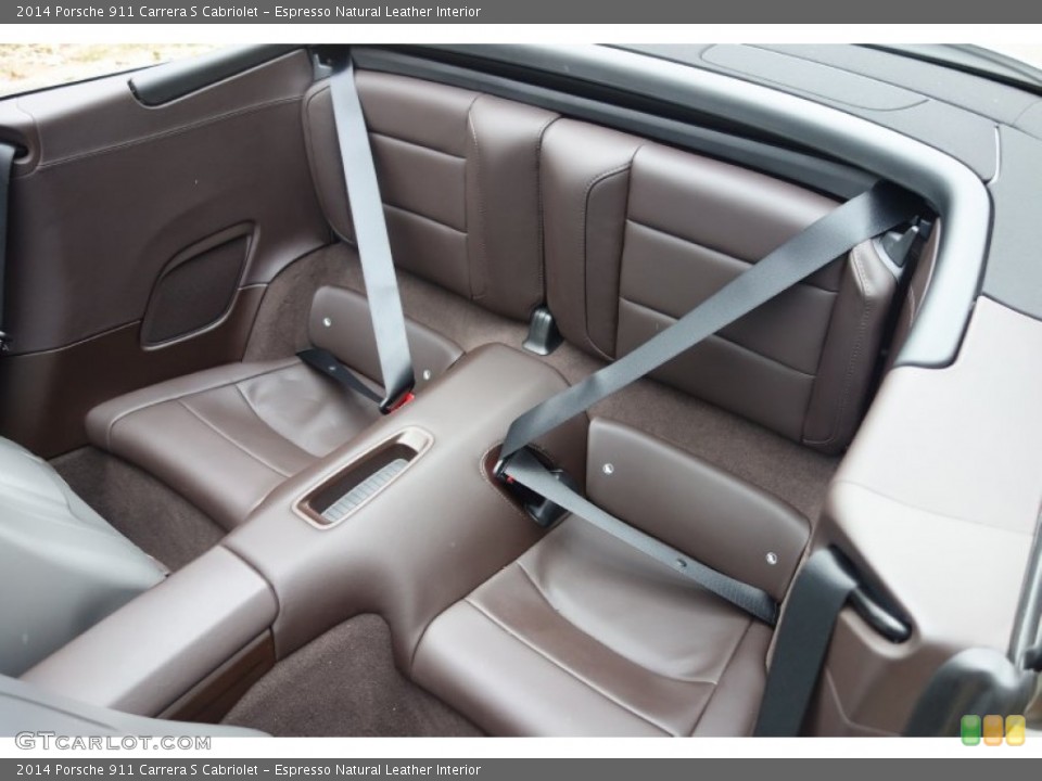 Espresso Natural Leather Interior Rear Seat for the 2014 Porsche 911 Carrera S Cabriolet #99770169