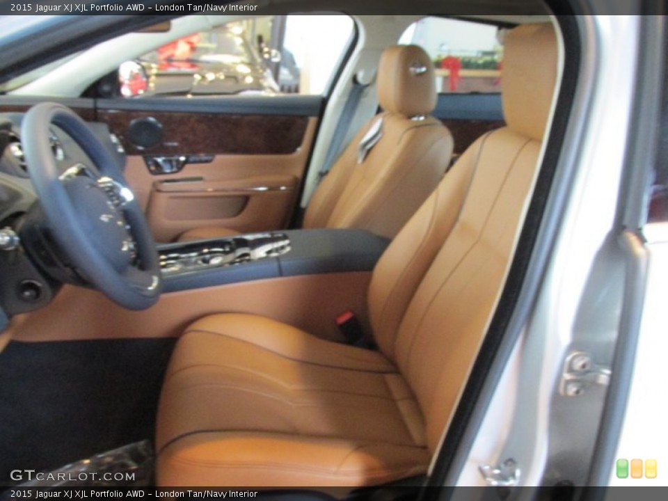 London Tan/Navy 2015 Jaguar XJ Interiors