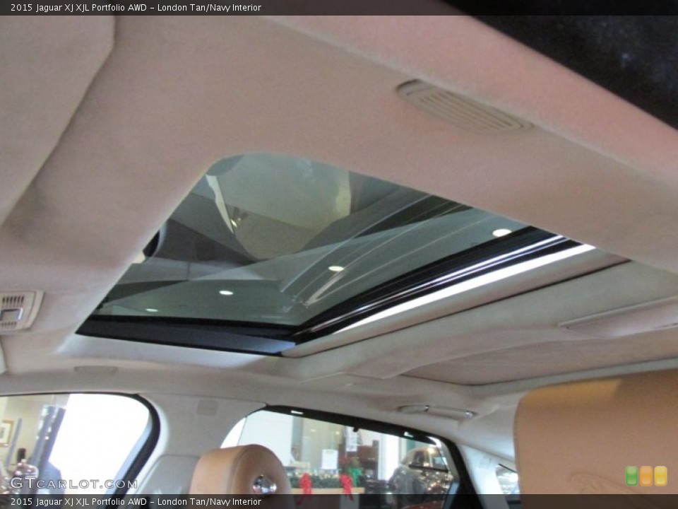 London Tan/Navy Interior Sunroof for the 2015 Jaguar XJ XJL Portfolio AWD #99770417