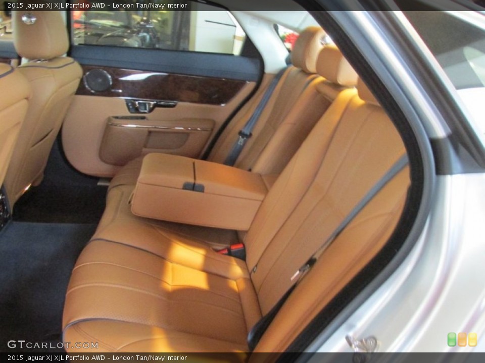 London Tan Navy Interior Rear Seat For The 2015 Jaguar Xj