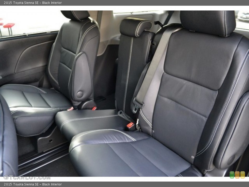 Black Interior Rear Seat for the 2015 Toyota Sienna SE #99771191