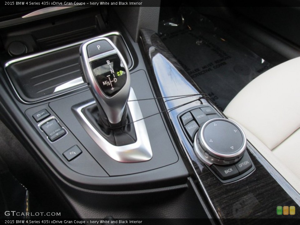 Ivory White and Black Interior Transmission for the 2015 BMW 4 Series 435i xDrive Gran Coupe #99772937