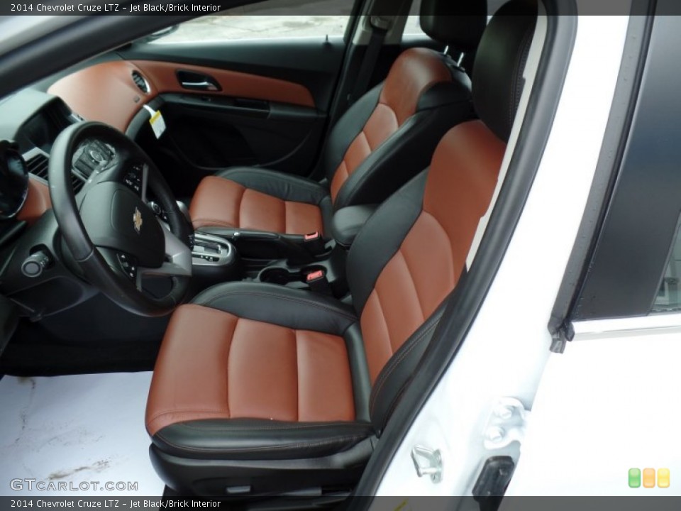 Jet Black/Brick Interior Front Seat for the 2014 Chevrolet Cruze LTZ #99774452