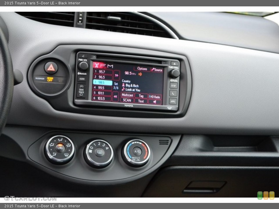 Black Interior Controls for the 2015 Toyota Yaris 5-Door LE #99774842