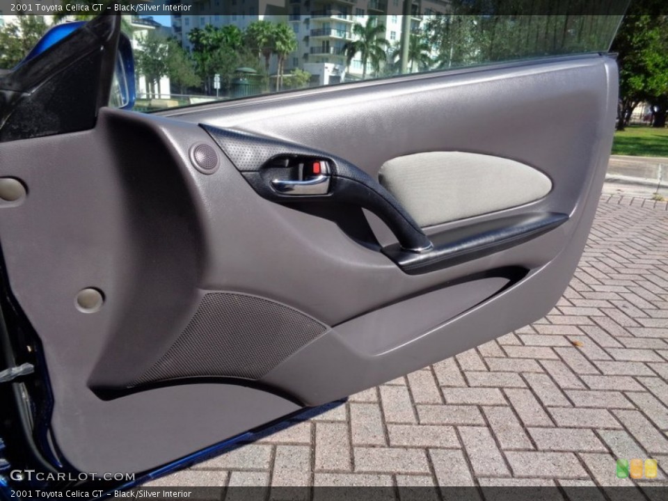 Black/Silver Interior Door Panel for the 2001 Toyota Celica GT #99775127