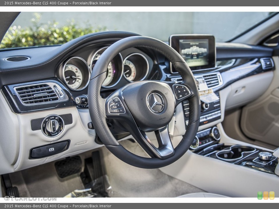 Porcelain/Black Interior Photo for the 2015 Mercedes-Benz CLS 400 Coupe #99778586