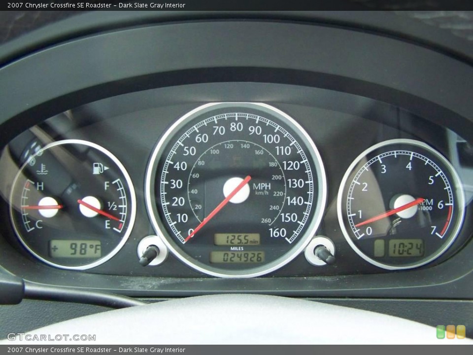 Dark Slate Gray Interior Gauges for the 2007 Chrysler Crossfire SE Roadster #9978030