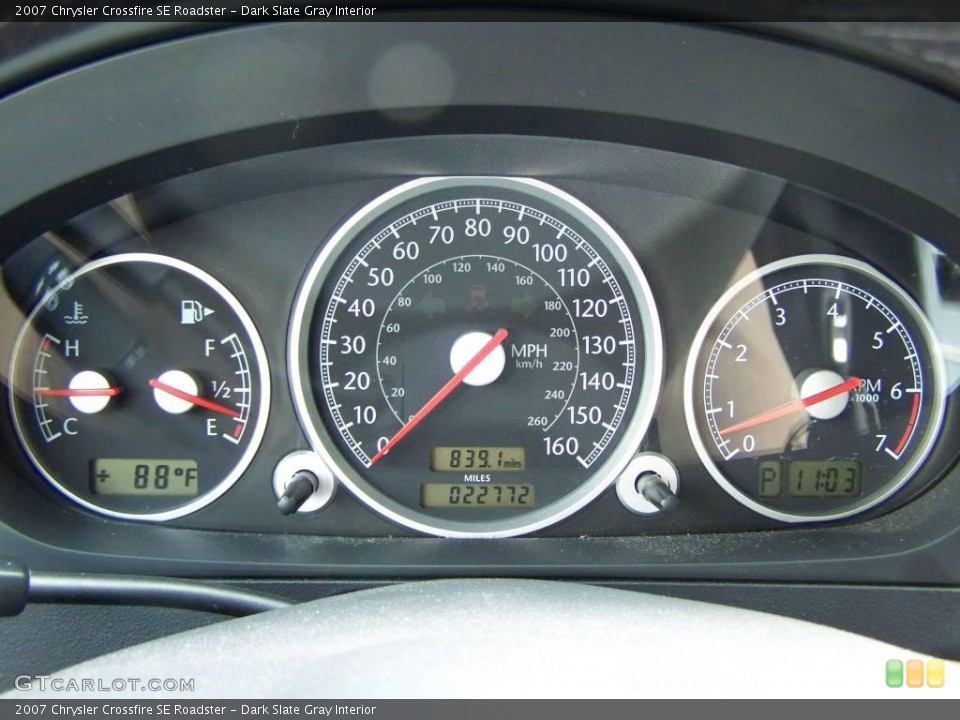 Dark Slate Gray Interior Gauges for the 2007 Chrysler Crossfire SE Roadster #9978115