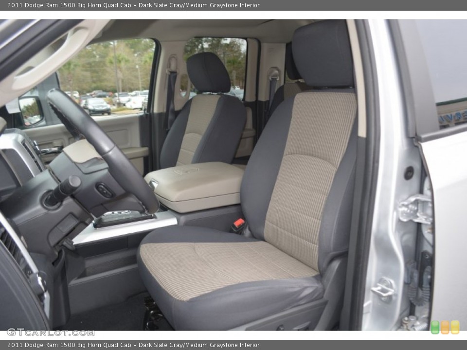 Dark Slate Gray/Medium Graystone Interior Front Seat for the 2011 Dodge Ram 1500 Big Horn Quad Cab #99788402