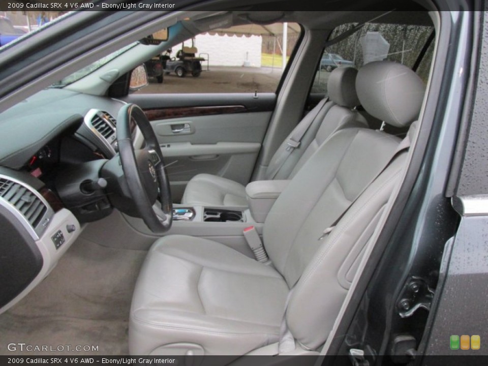 Ebony/Light Gray Interior Front Seat for the 2009 Cadillac SRX 4 V6 AWD #99804782