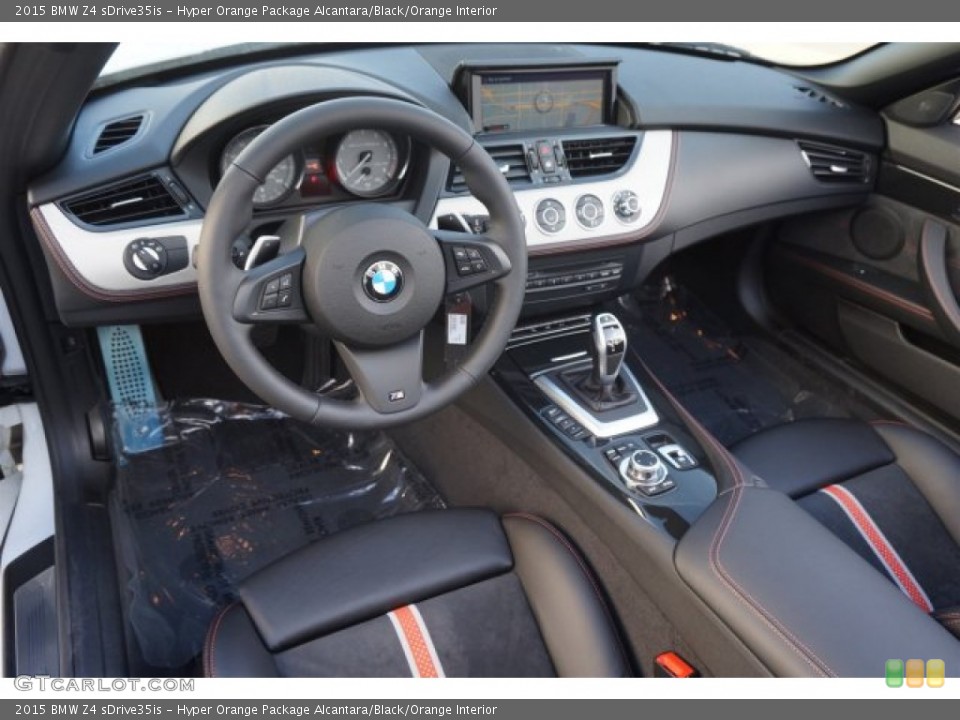 Hyper Orange Package Alcantara/Black/Orange 2015 BMW Z4 Interiors