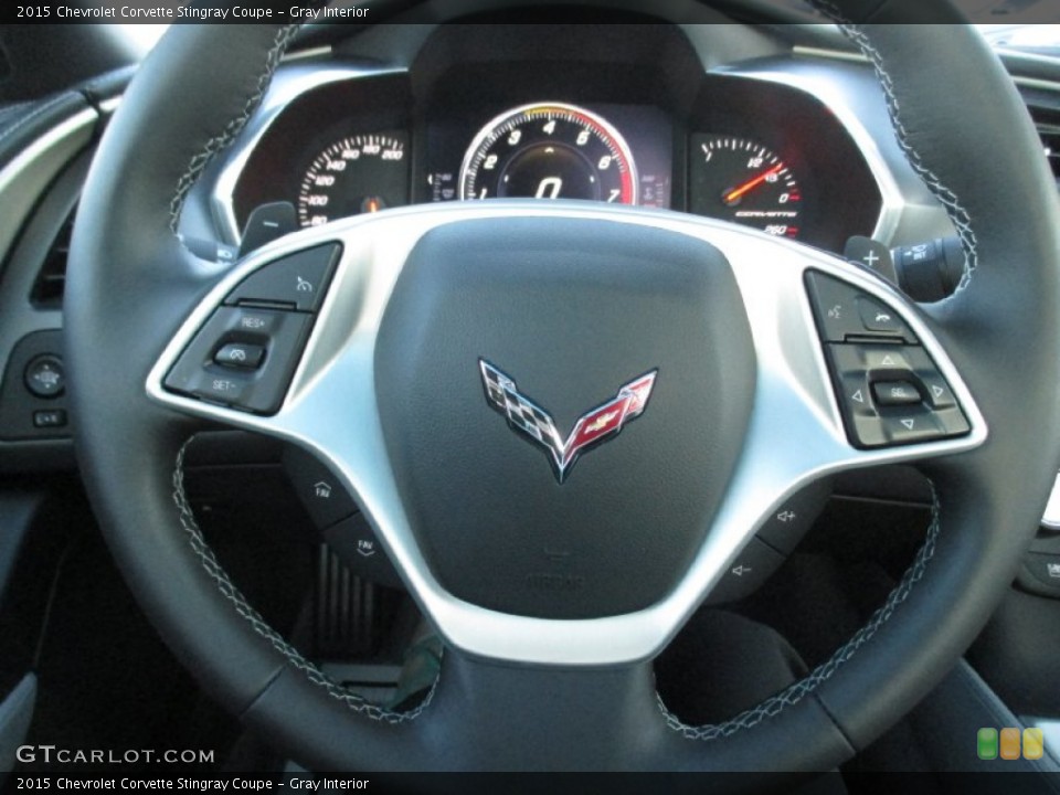 Gray Interior Steering Wheel for the 2015 Chevrolet Corvette Stingray Coupe #99819015